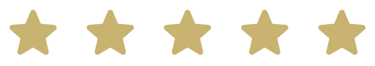 Five gold stars on a black background.